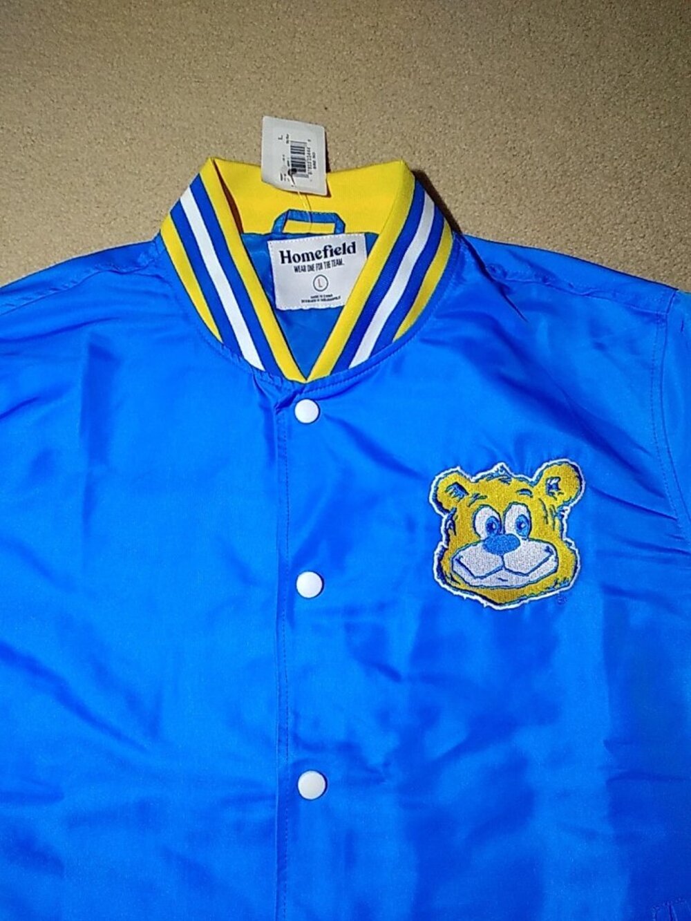 UCLA Vintage Joe Bruin Retro Bomber Jacket Mens Size Large Embroidered NWT - Picture 6 of 15
